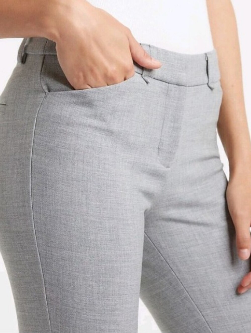 Express Sleek Skinny Mid Rise Pants Long - Picture 3 of 9